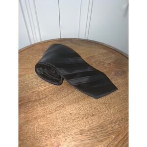 Edwards Men's Black Striped Designer Tie‎ Jacquard Woven Classic Length